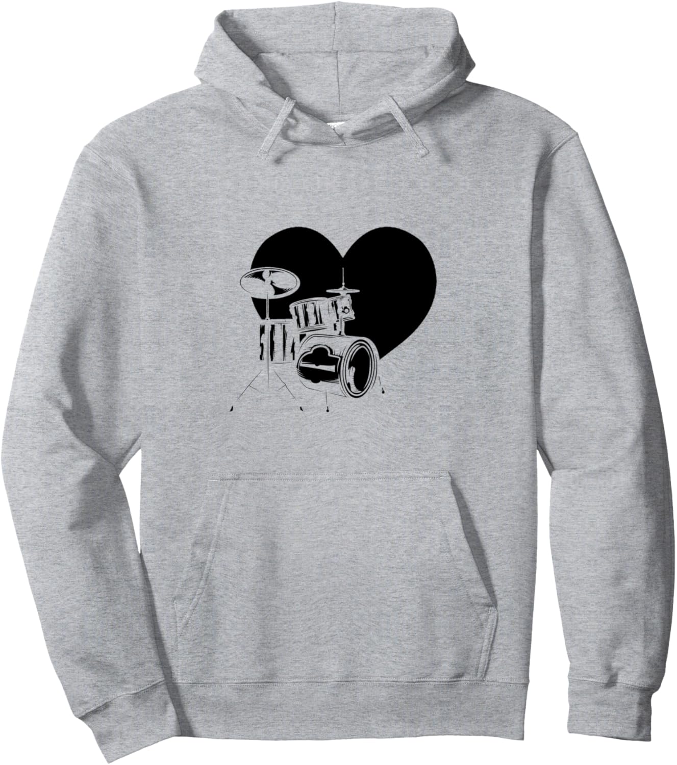 

Худи с надписью «Ударная установка в форме сердца» Drummer Musician Drum Player, серый