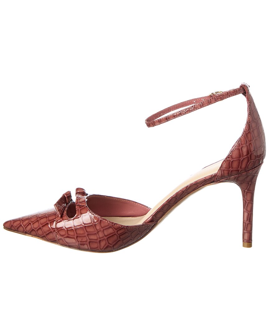 Туфли-лодочки Alexandre Birman Kate 85 с тиснением под крокодила, розовый — фото 2
