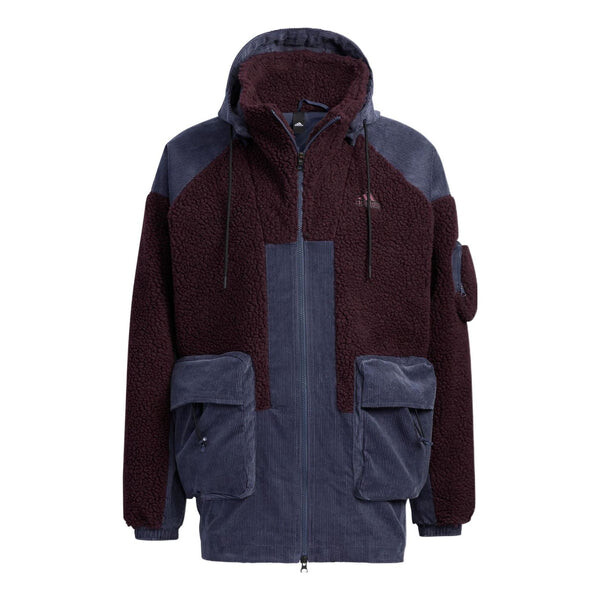 

Куртка Adidas Patch Fleece Cargo Jacket 'Cream White', мультиколор