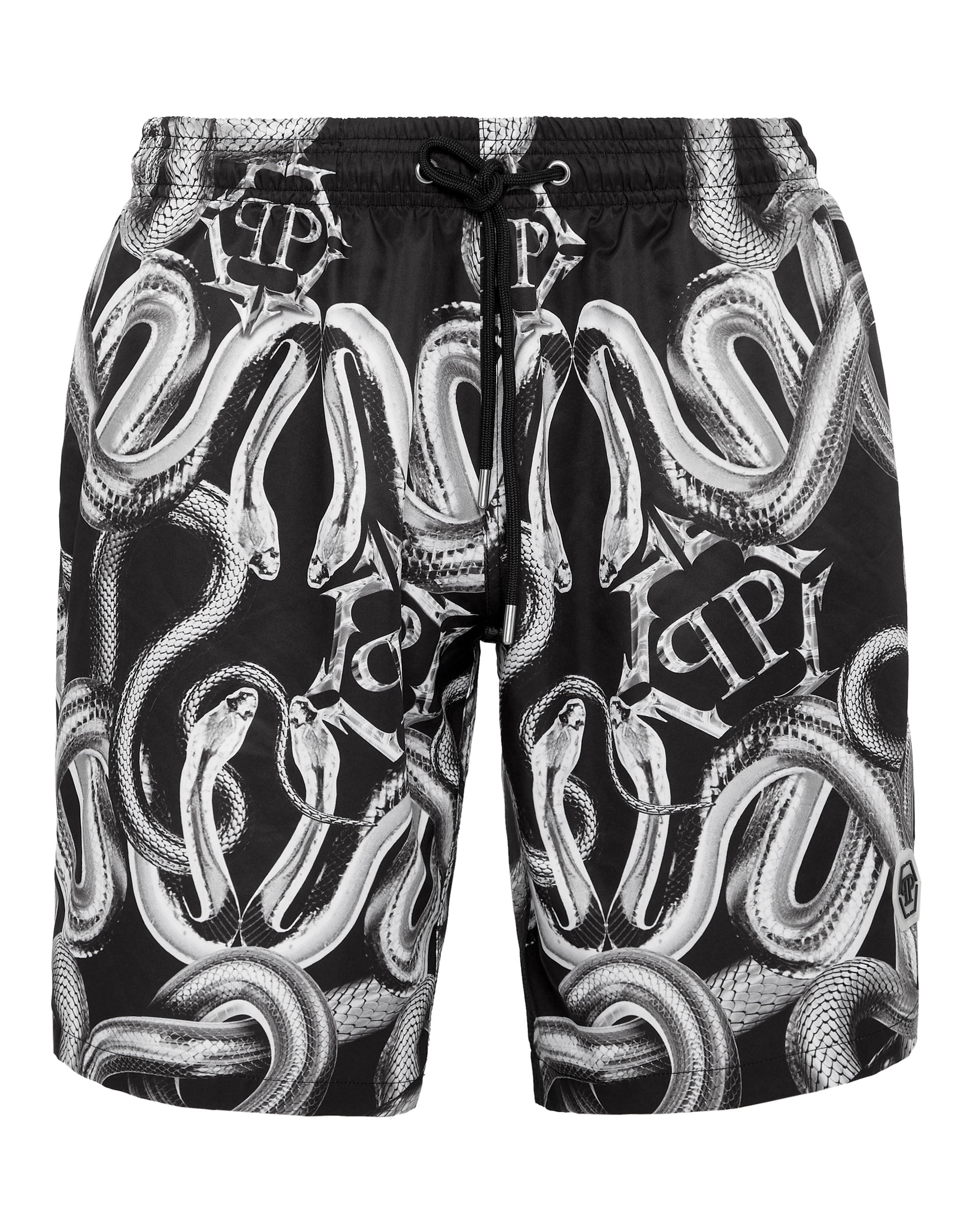 

Длинные плавки змея PHILIPP PLEIN, черный
