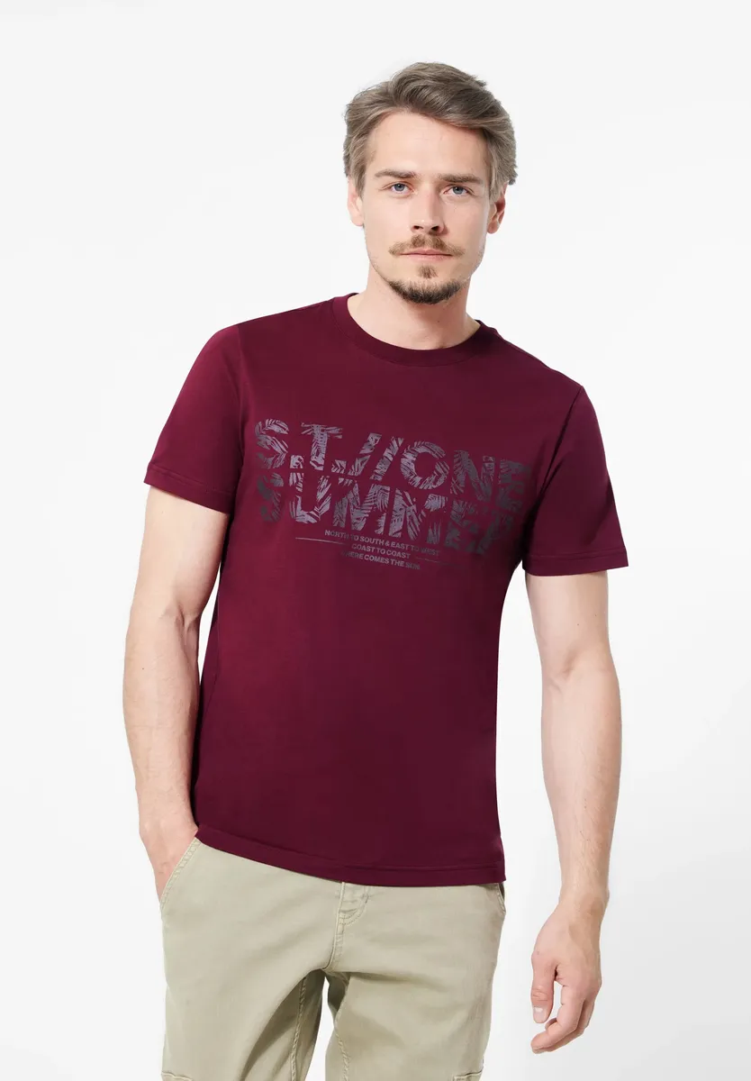 

Футболка STREET ONE MEN, однотонная, красный