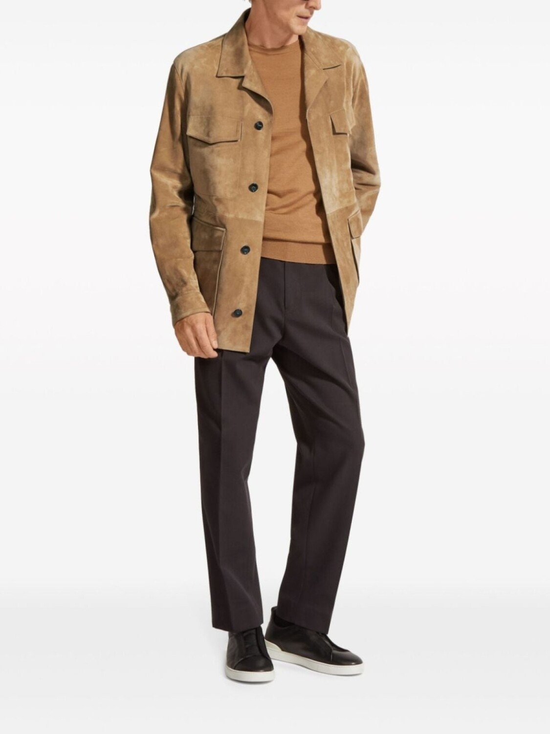 

Куртка на молнии Zegna, бежевый