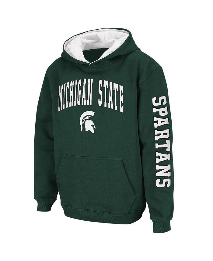 Зеленый пуловер с капюшоном Big Boys Michigan State Spartans 2-Hit Team Colosseum, зеленый — фото 4