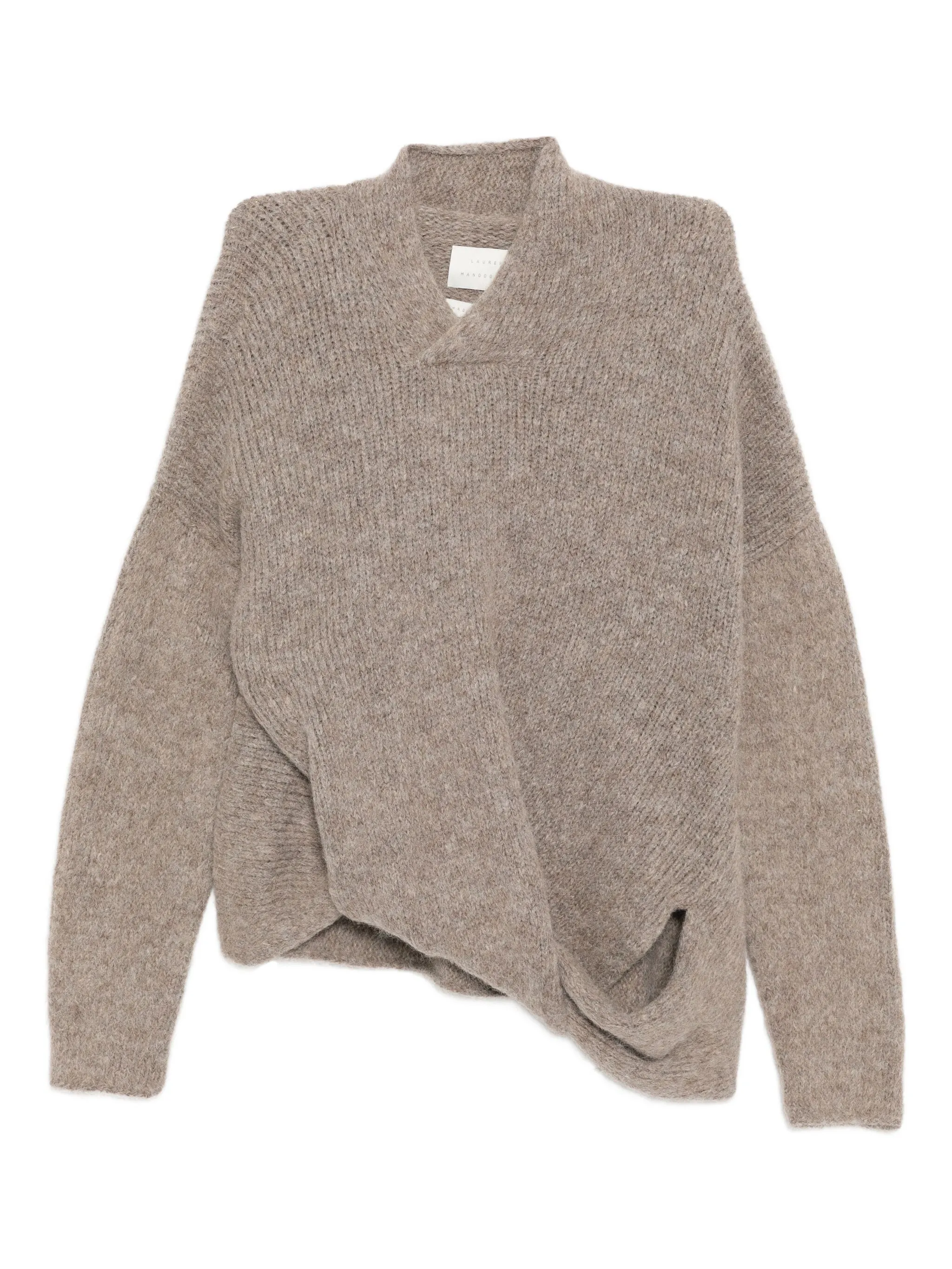 

Джемпер с перекрученной деталью Lauren Manoogian, бежевый