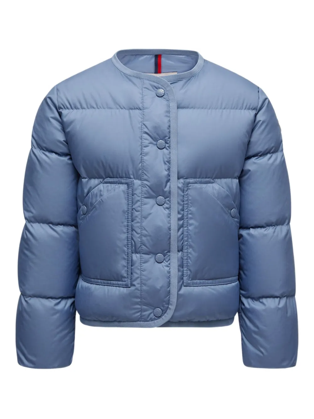 

Пуховик на пуговицах Moncler Enfant, синий