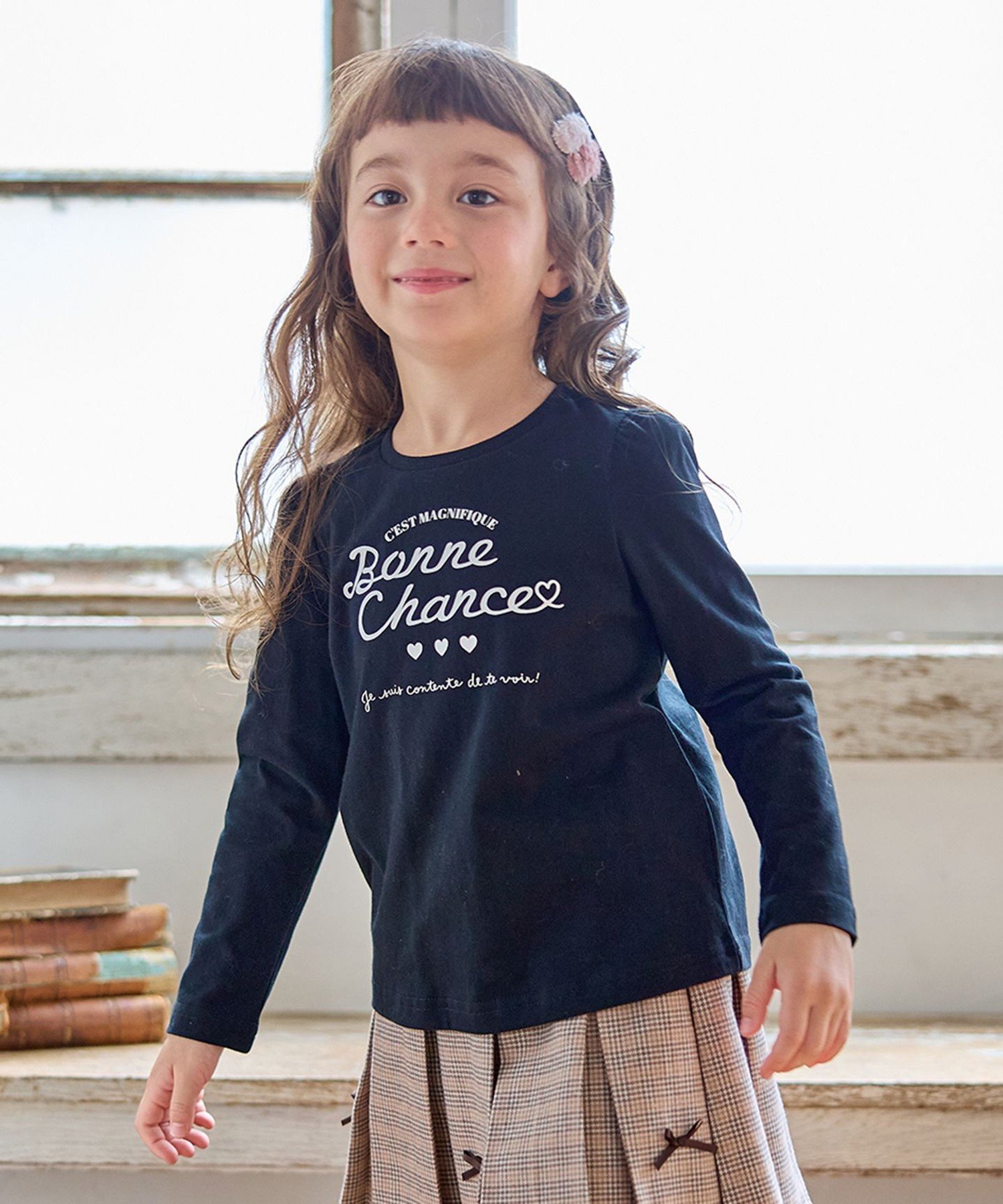 Футболка с длинным рукавом 7days Print Any Kids, Black x Logo [005]