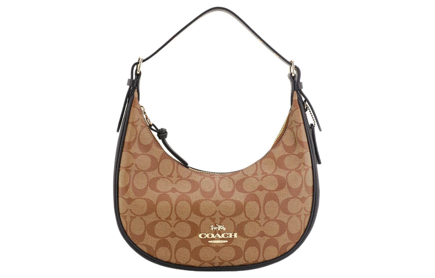 

Сумка через плечо Bailey из прорезиненной кожи и ткани с тиснением, женская, коричневая, с монограммой COACH