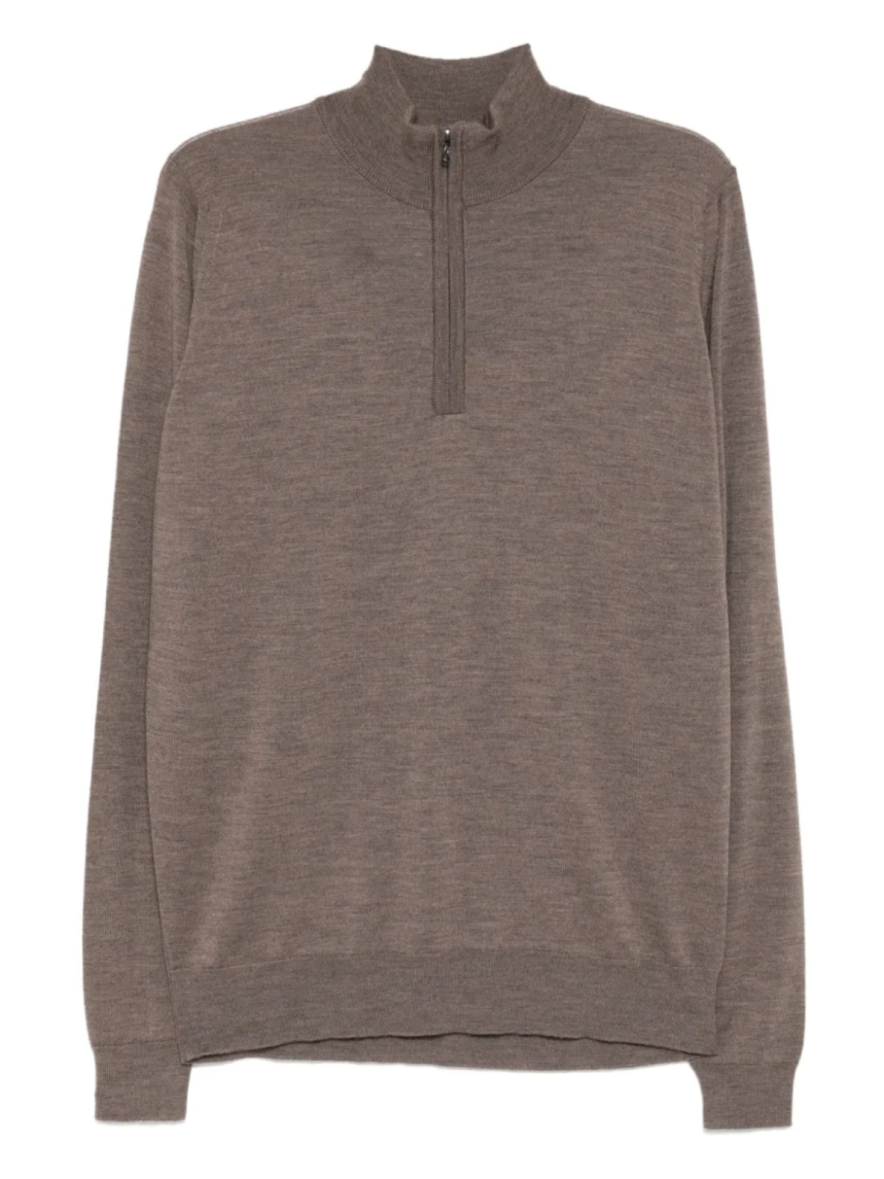 

John Smedley толстовка Knit 1/4 Zip Tapton, коричневый