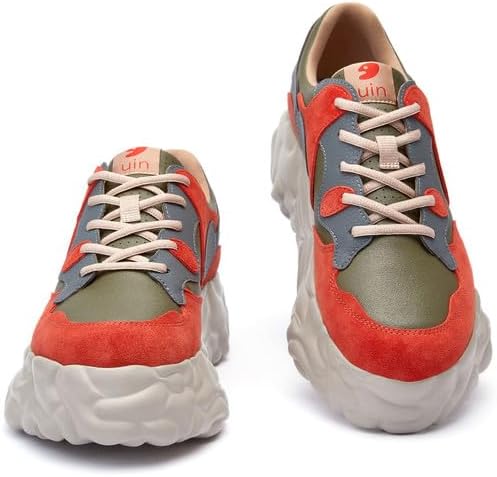 

Мужские модные кроссовки UIN, массивные, легкие, для прогулок, повседневные с легким надеванием, с художественной росписью, для путешествий и скейтборда Sanamolls , коричневый