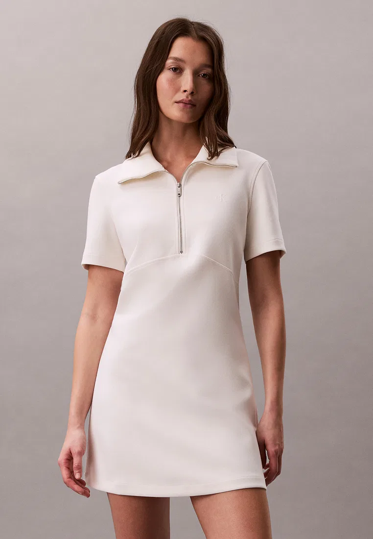 Платье мини, спейсер, Calvin Klein Jeans, цвет Tofu