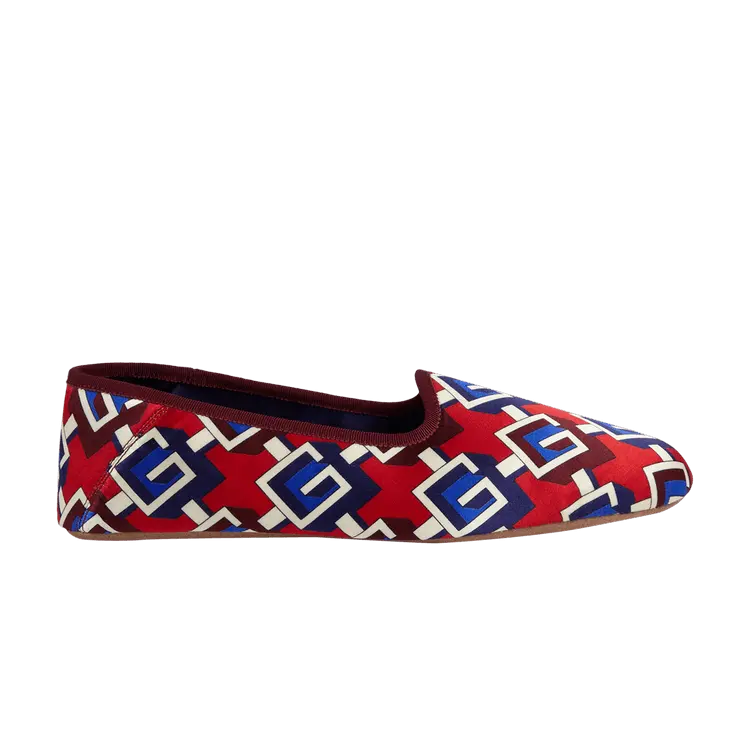 Кроссовки Gucci Wmns Slipper 'Geometric G Print - Red Satin Voyage', красный