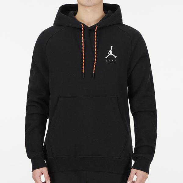 Толстовка Men's Air Jordan Casual Sports Drawstring Hooded Fleece Lined Black, черный — фото 3