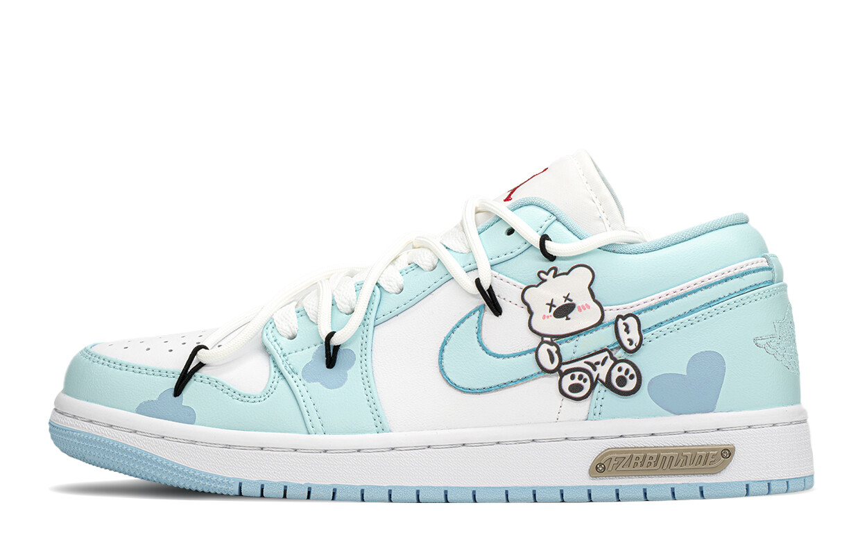 

Кроссовки Air Jordan 1 Vintage Basketball Shoes Women's Low-top White/blue, синий/белый