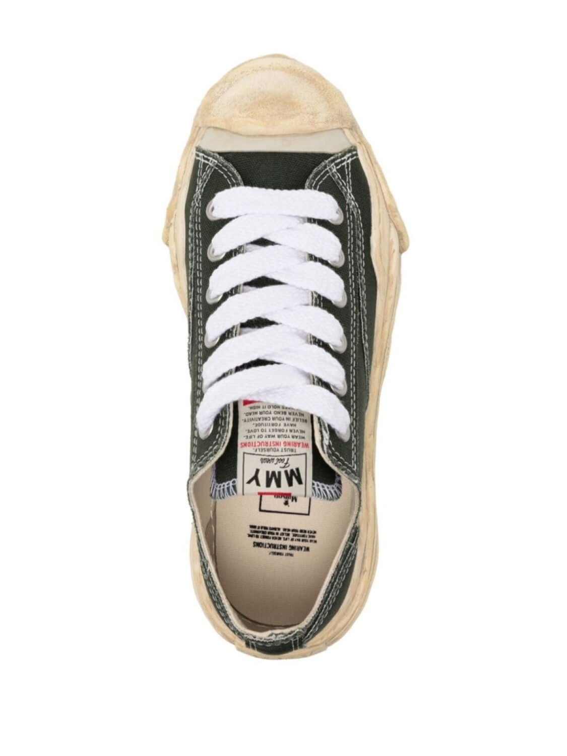 Maison MIHARA YASUHIRO кеды HANK VL OG Sole Canvas, зеленый — фото 4