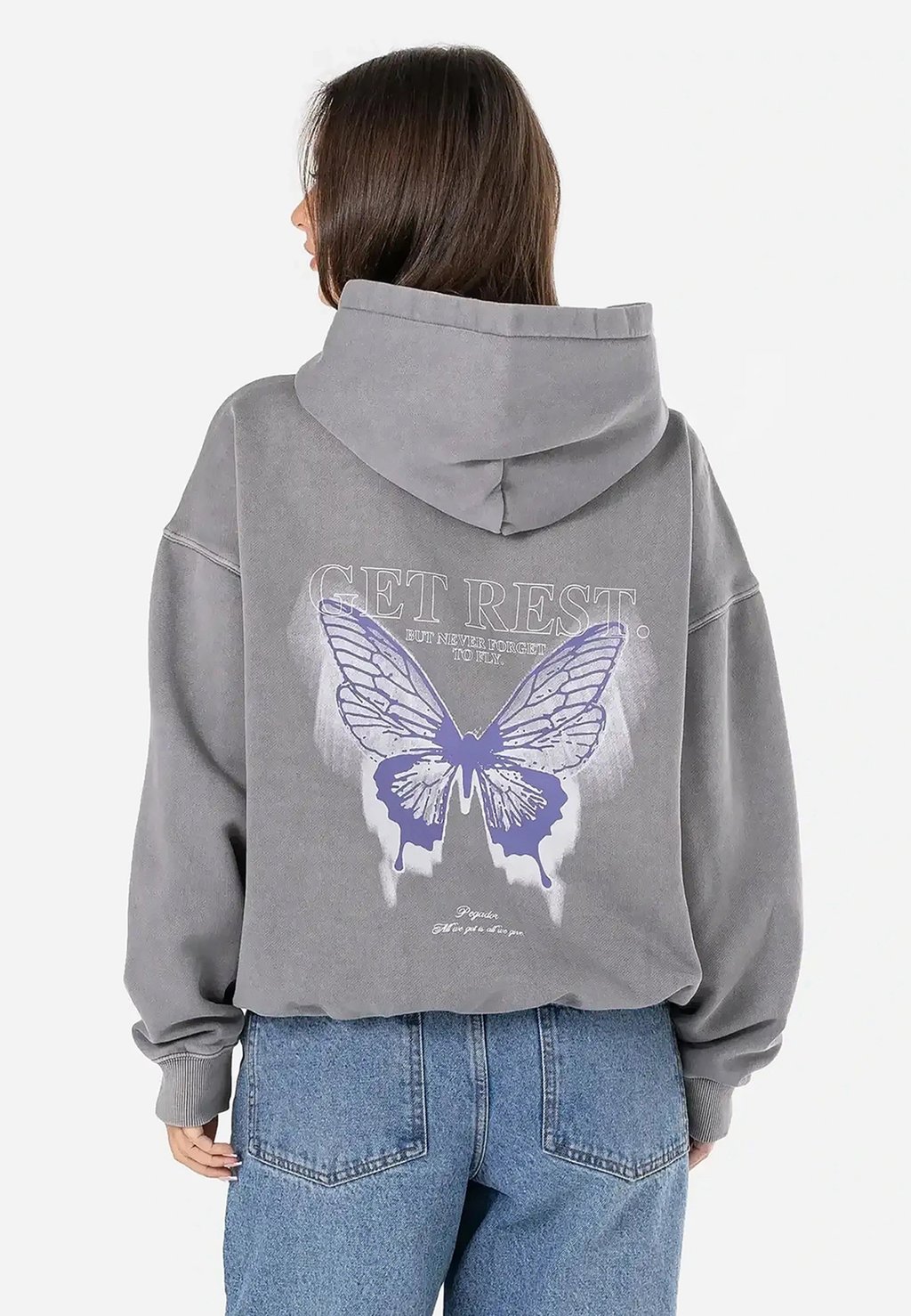 

Толстовка с капюшоном LENA OVERSIZED HOODIE Pegador, светло-серый