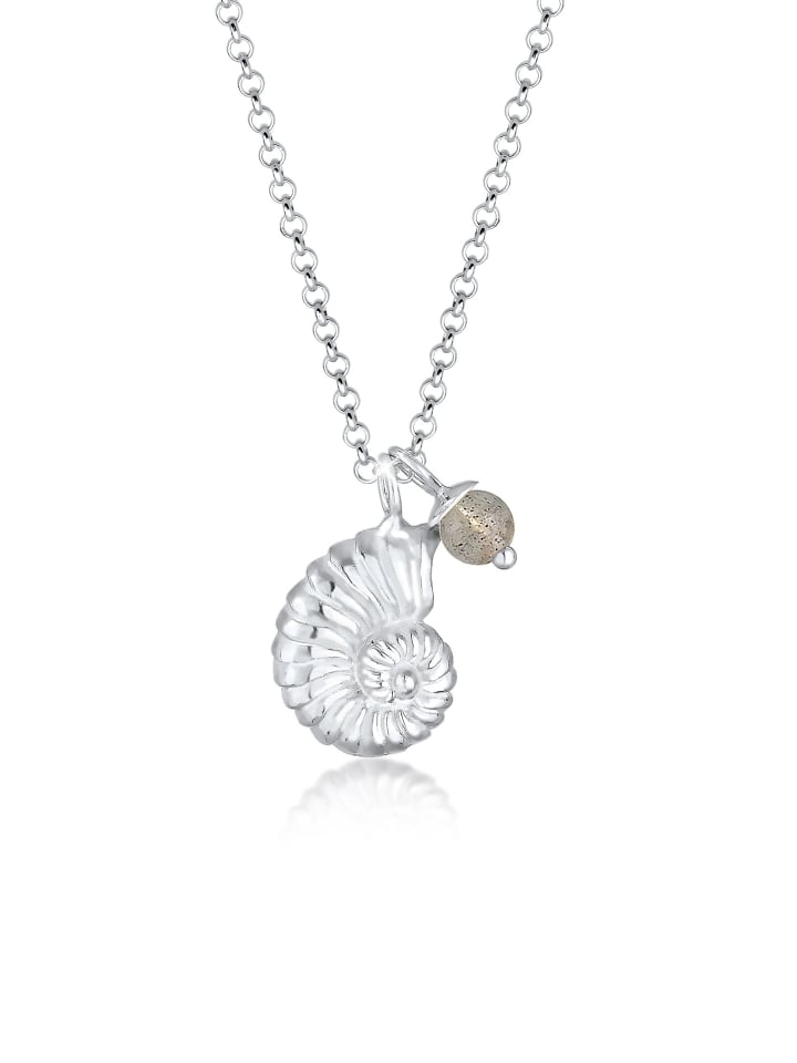 

Elli Колье из серебра 925 пробы с изображением ракушки в серебряной оправе