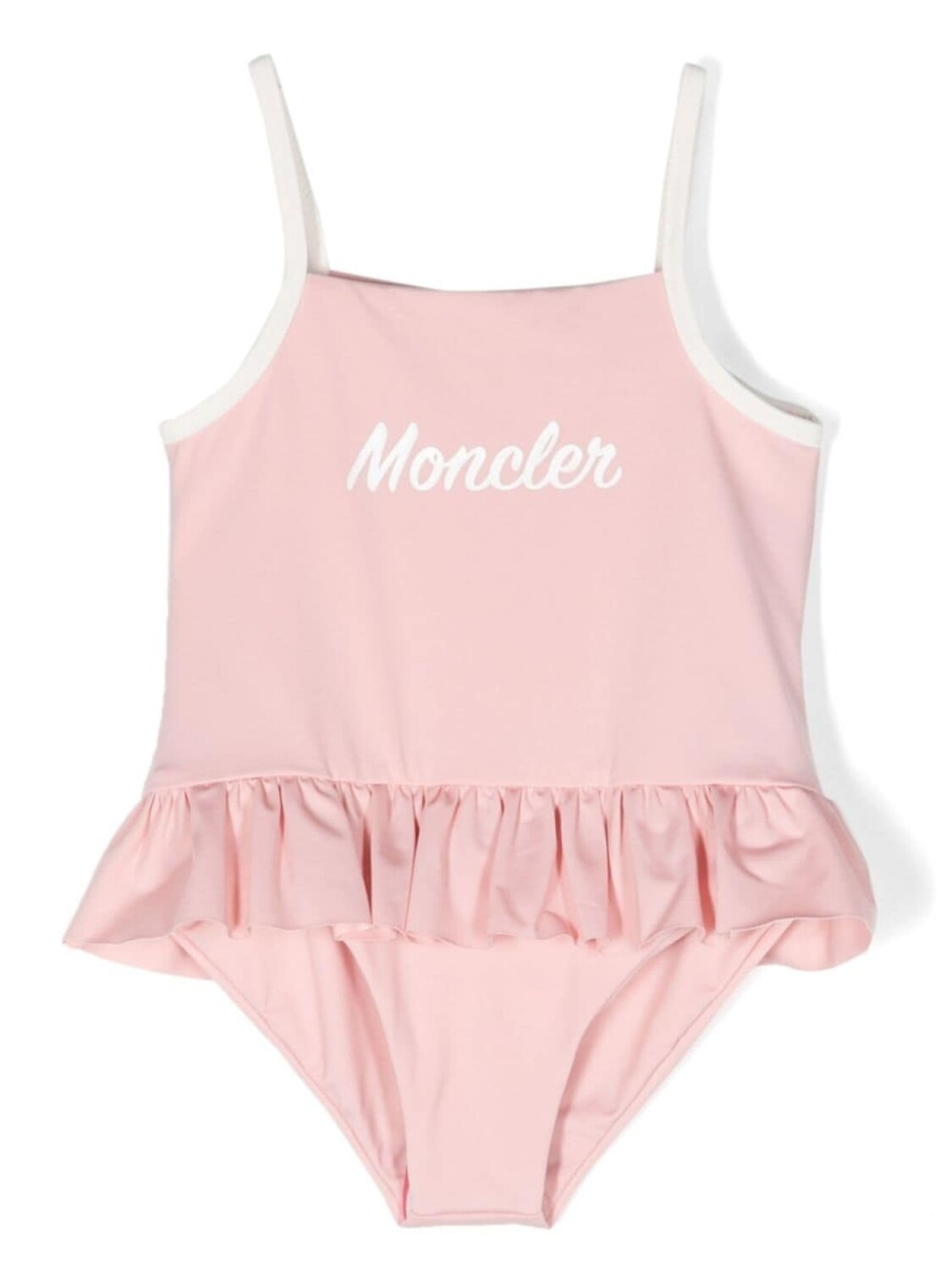 

Moncler Enfant купальник с юбкой и логотипом, розовый