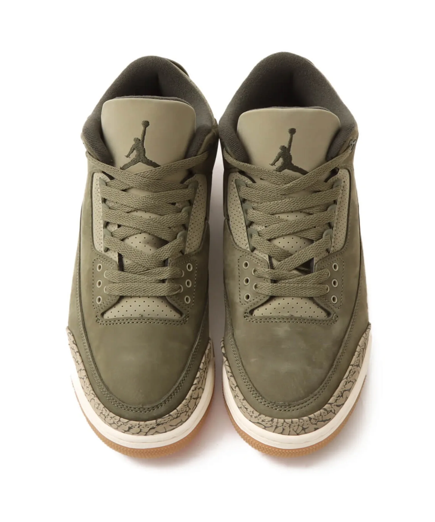 Мужские кроссовки из кожи Air Jordan 3 Retro OG JORDAN BRAND оливковые — фото 2