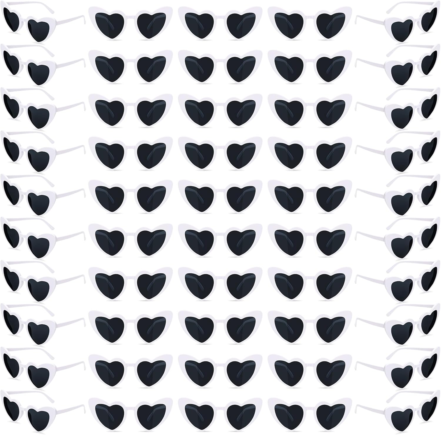 

50 комплектов солнцезащитных очков в форме сердца, подарки для гостей на свадебном банкете, приветственные открытки, бирки для подарков, деревянные фоторамки для девичника AceOrbit, Multicolor