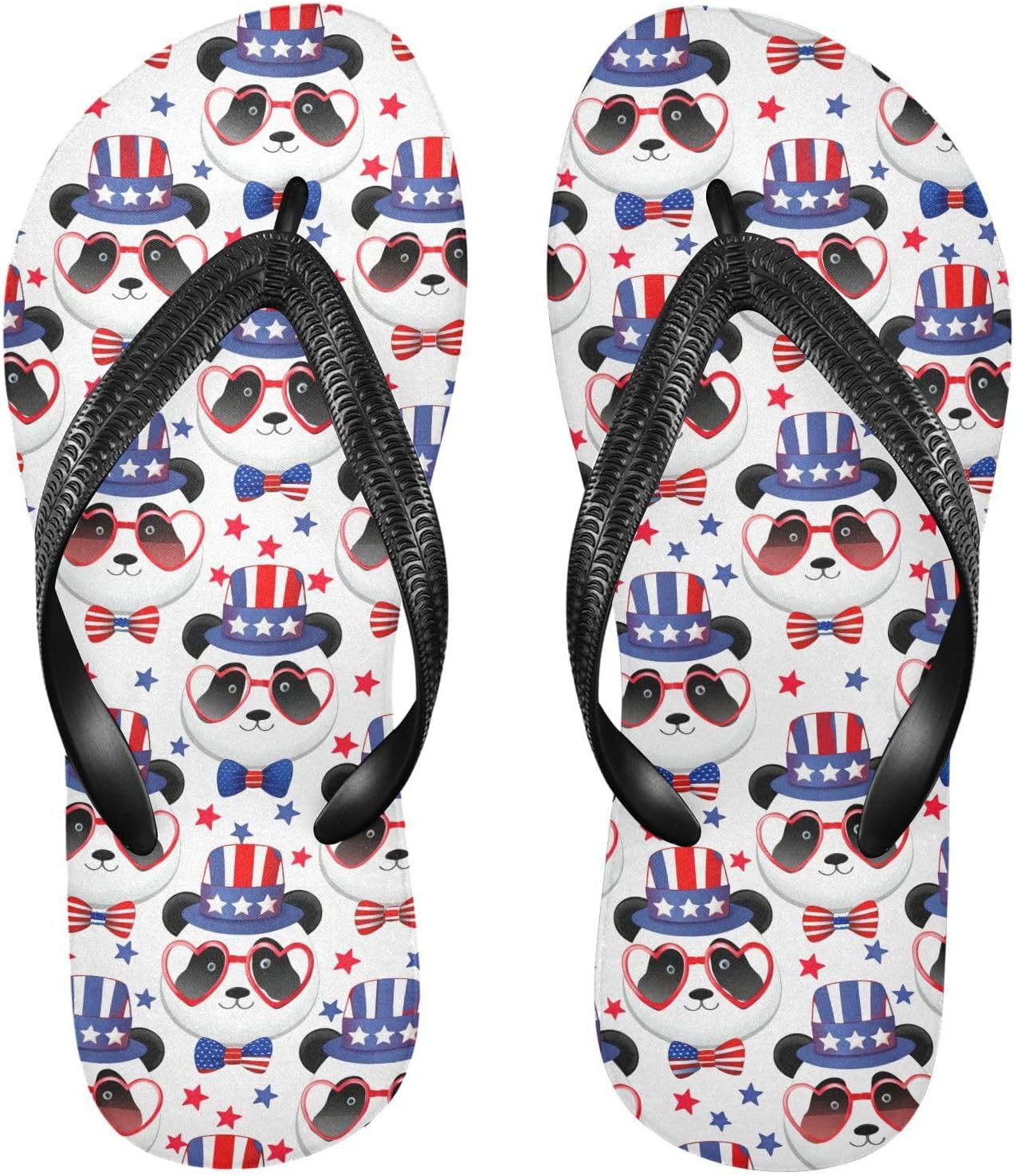 

Милые панды Американские шлепанцы для пляжа, летние повседневные сандалии для женщин и мужчин 2301715 Kfbe, Panda