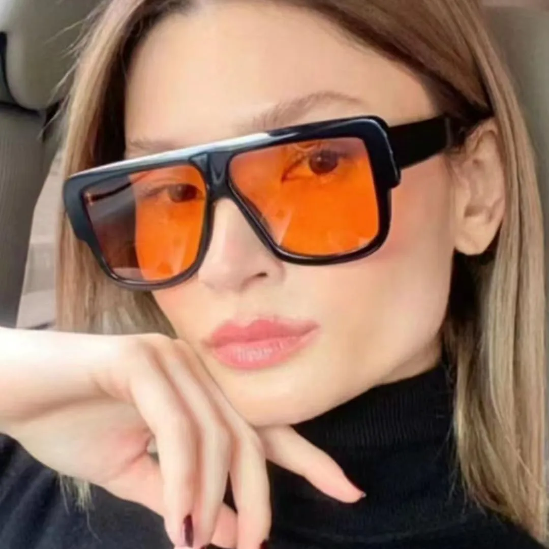 

Модные солнцезащитные очки большого размера для женщин в стиле ретро с градиентным покрытием и защитой от УФ-излучения UV400 TYUVIVO, Black Blue Gradient