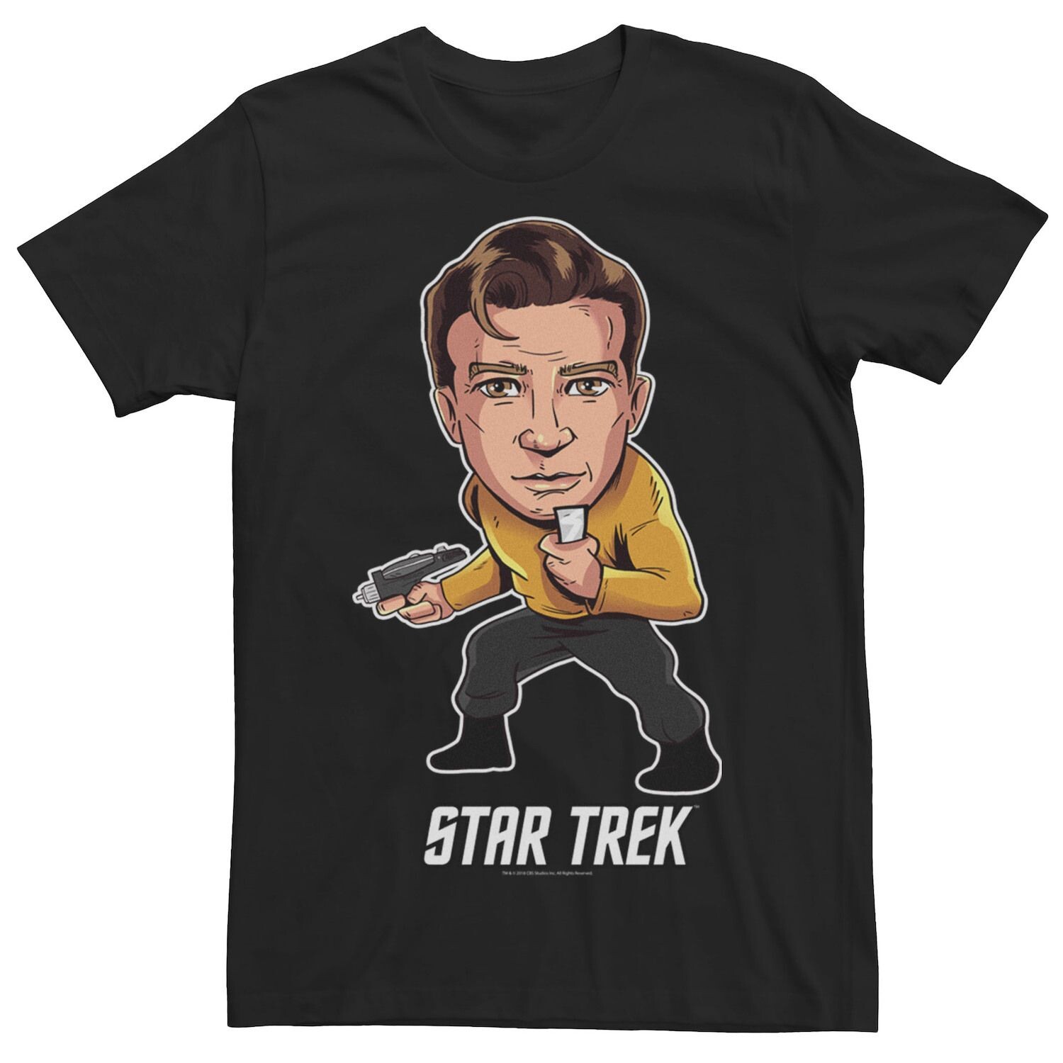 

Мужская футболка Star Trek Original Series Captain Kirk Chibi Chibi Licensed Character