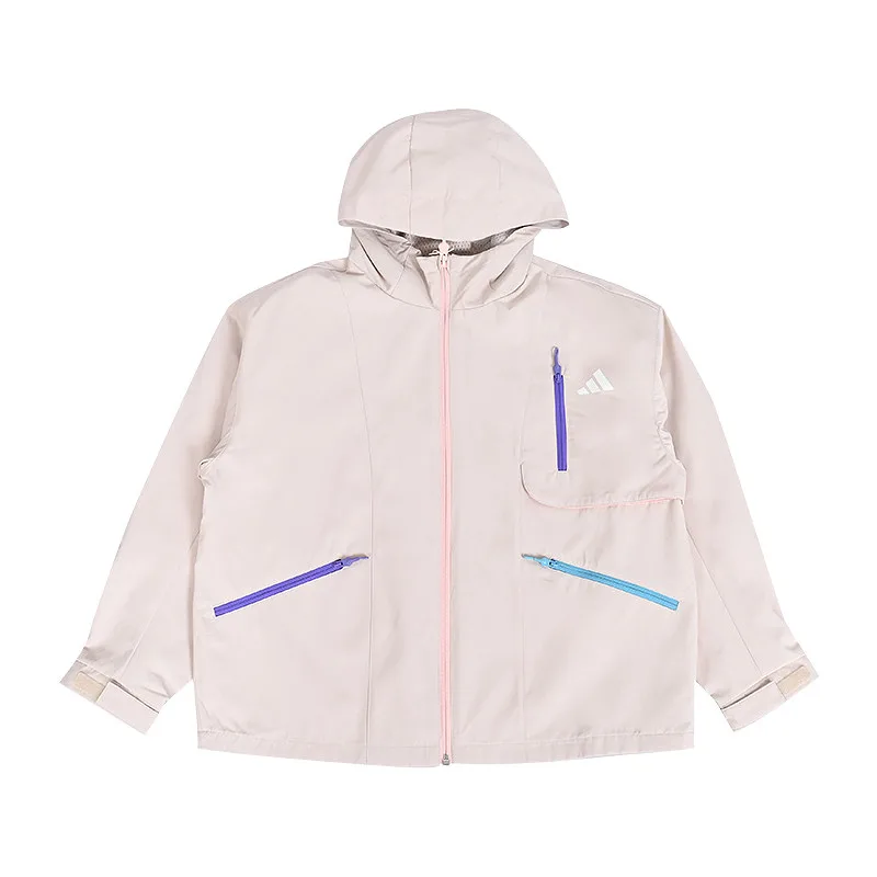 Детская куртка с капюшоном Adidas, розовый