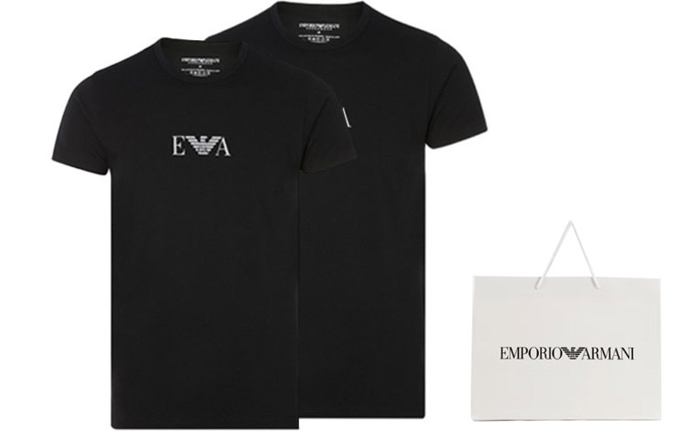 Футболка мужская 2 шт черный EMPORIO ARMANI — фото 4