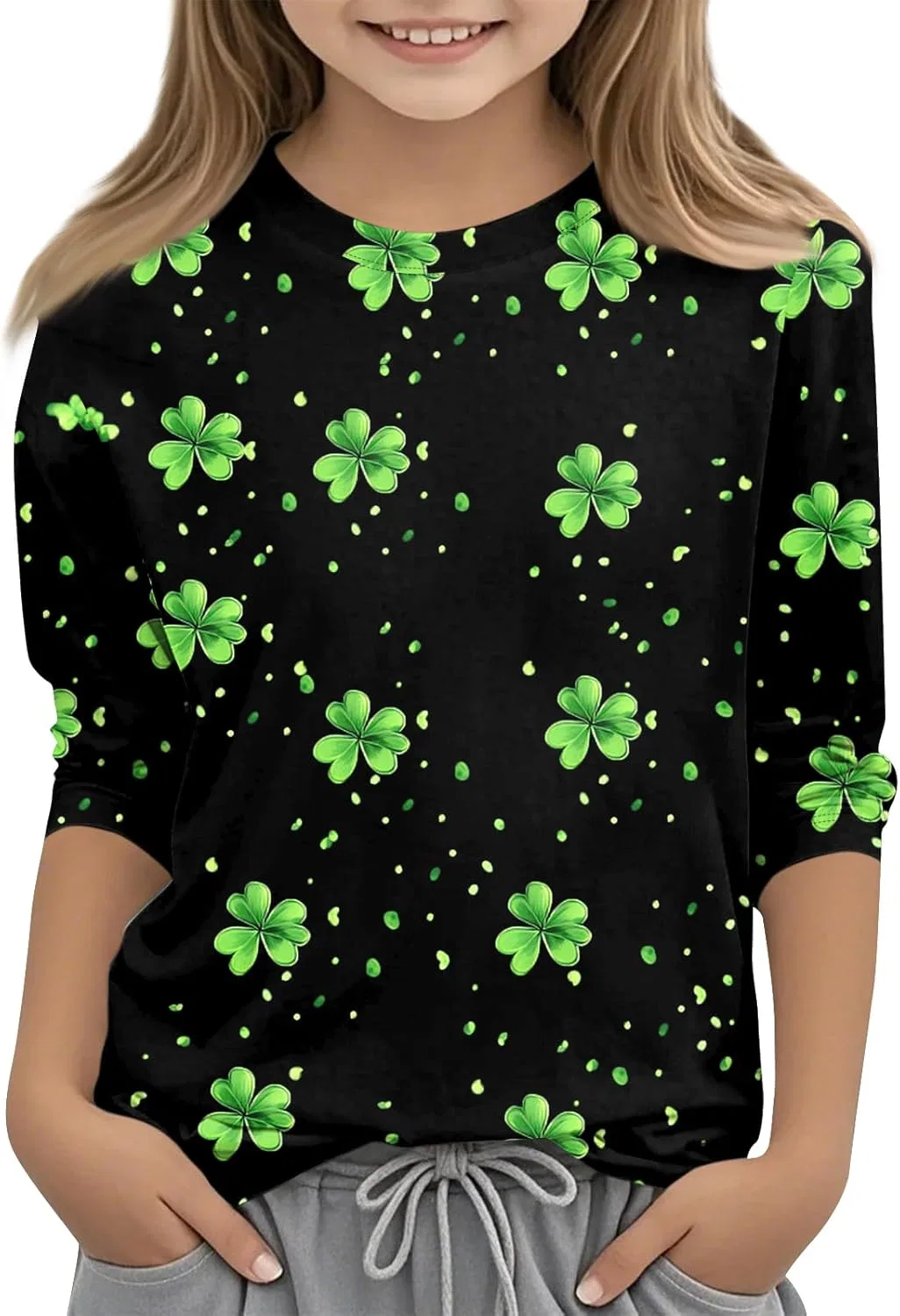 Детская футболка с принтом St. Patrick's Day, Generic, 1-dark Gray