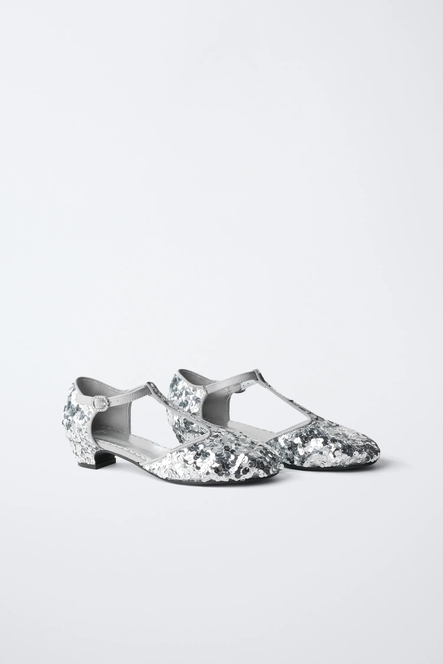 Zara Туфли на высоком каблуке с пайетками — фото 2