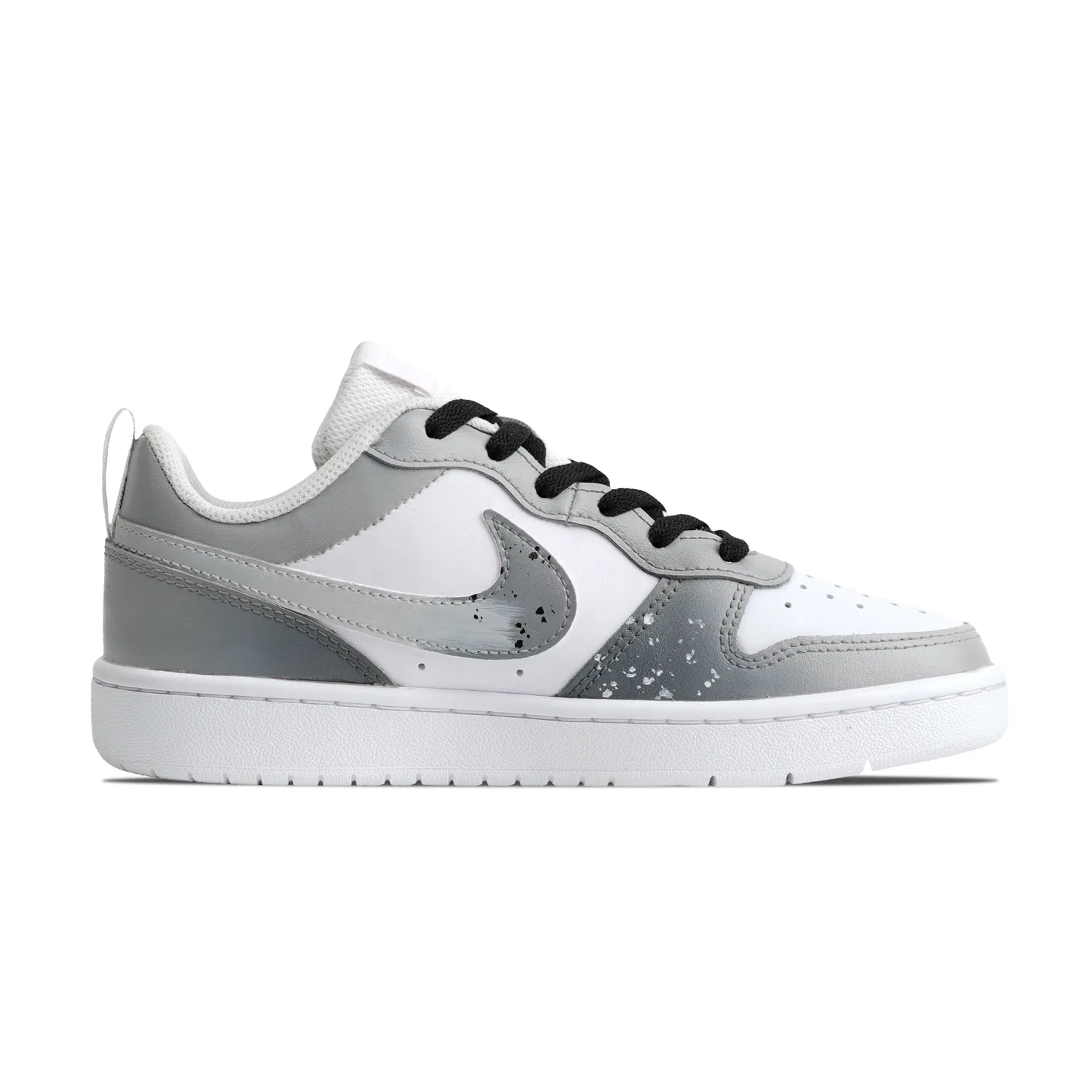 Детские кеды для скейтбординга Nike Court Borough Cross Rose Leather Gray White — фото 3