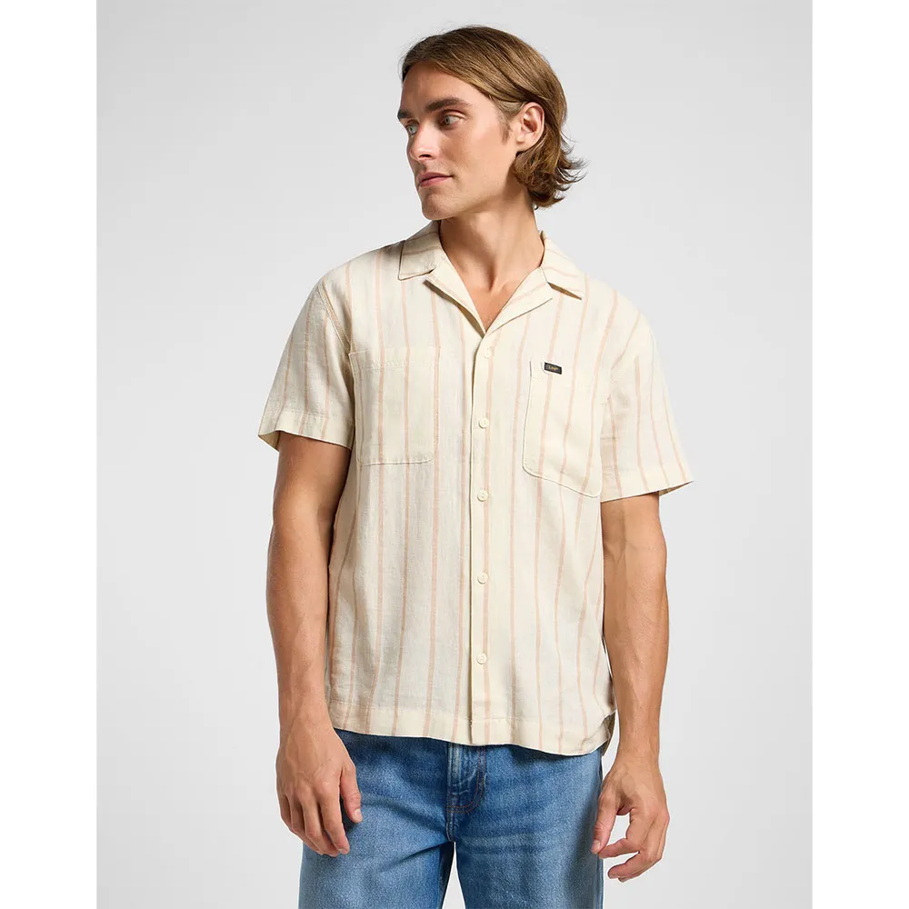 

Рубашка с коротким рукавом Lee Camp 2 Pocket Relaxed Fit, бежевый