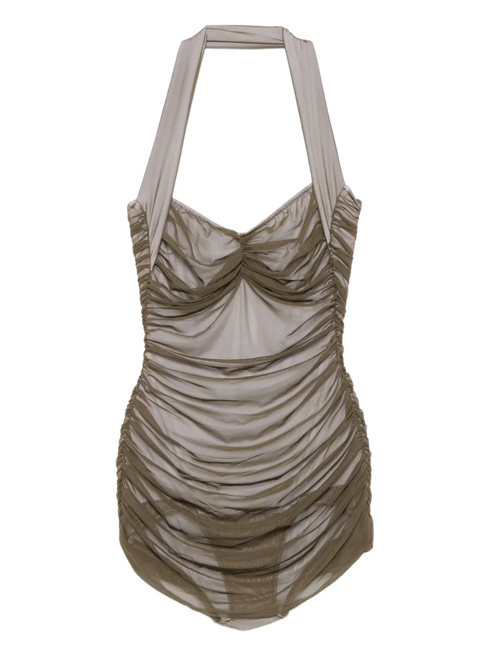 

Купальник Bill Mio с вырезом халтер Norma Kamali, зеленый