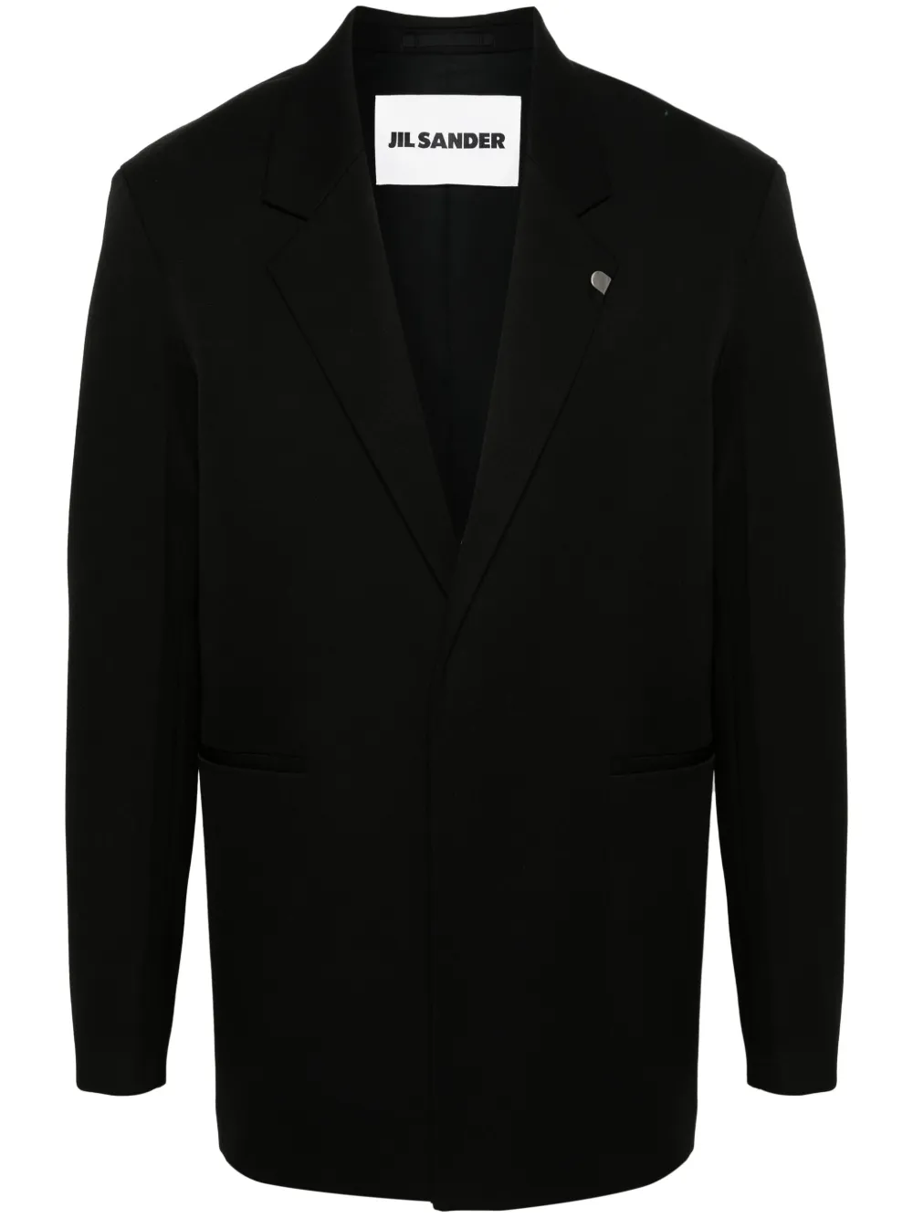 

Шерстяной однобортный пиджак JIL SANDER, черный
