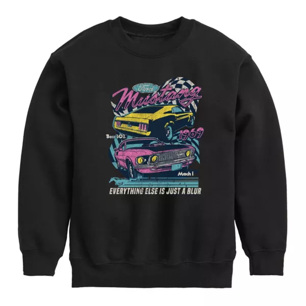 

Флисовая толстовка Ford Mustang Blur для мальчиков 8-20 лет Licensed Character, черный
