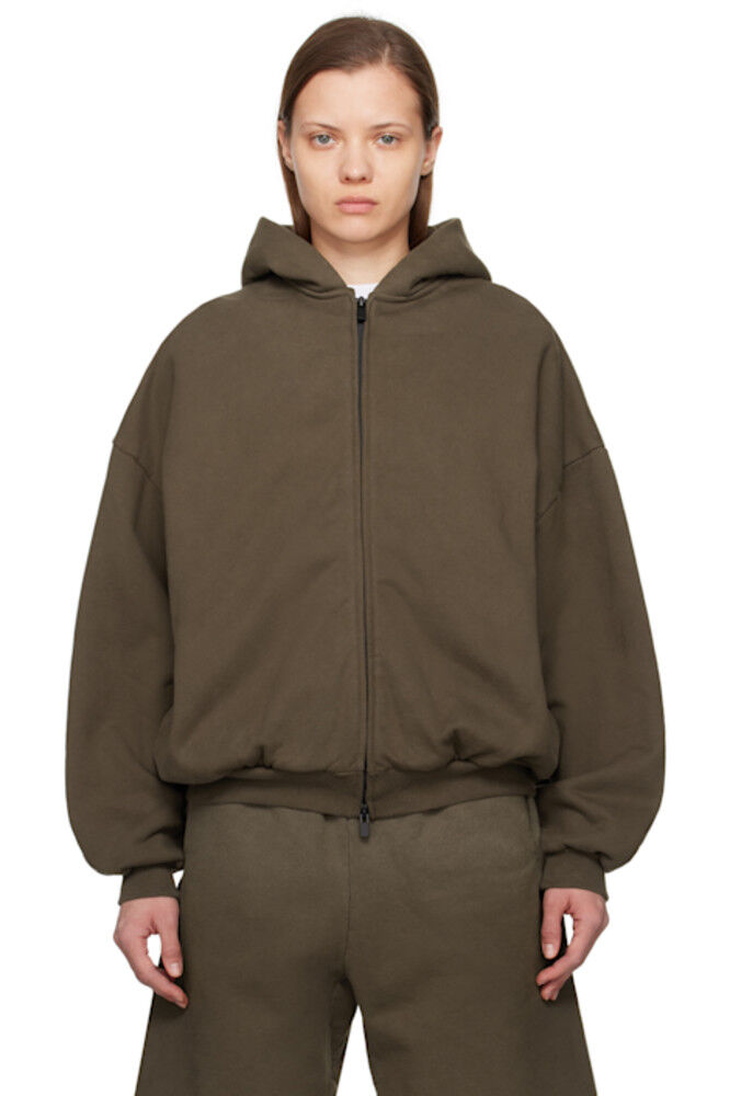 

Коричневая толстовка с капюшоном на молнии Fear of God