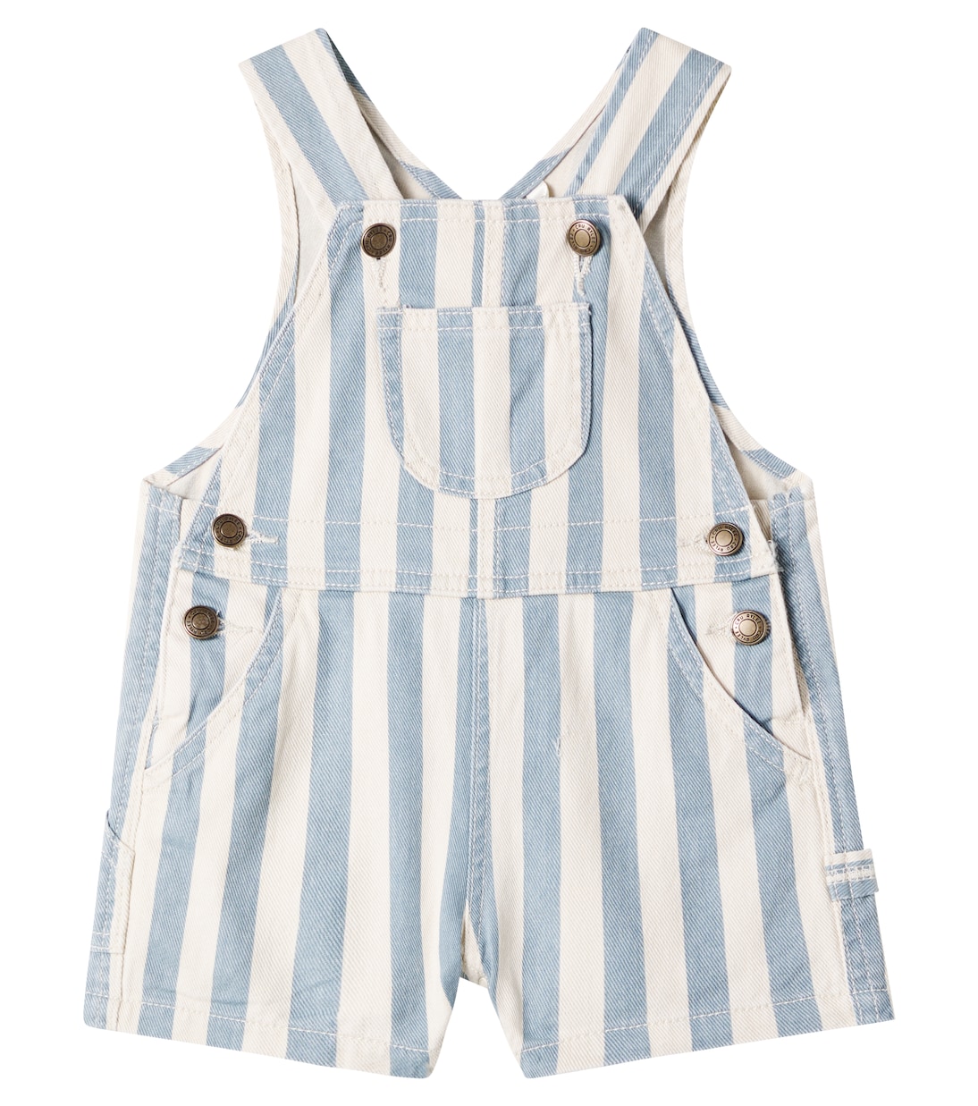 

Детский джинсовый комбинезон в полоску Rylee + Cru, Ocean Stripe