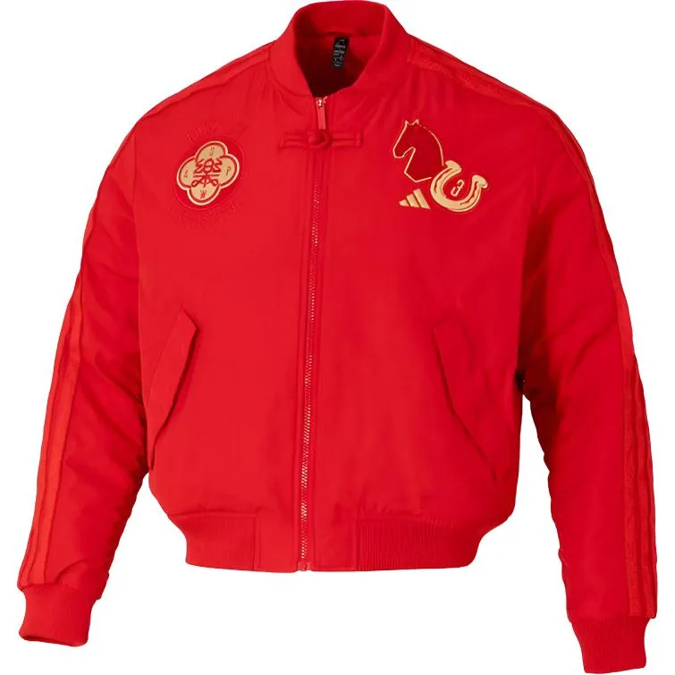 Современная стеганая куртка-бомбер мужская Adidas, Light Scarlet