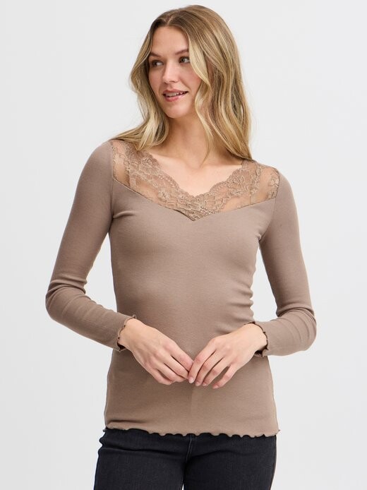 

Лонгслив фризамонд чайный 25 Fransa, бежевый