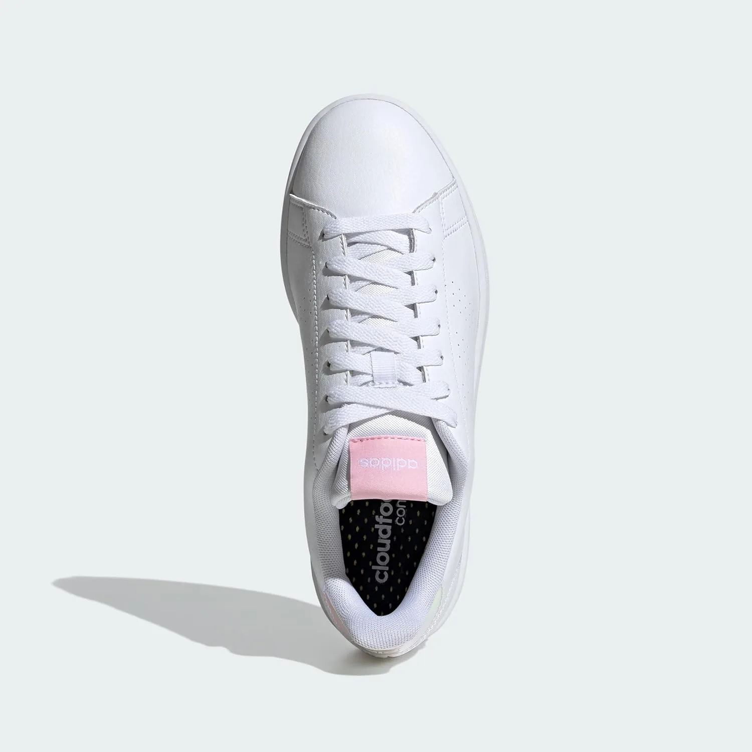 Мужские низкие кроссовки Adidas Advantage (не для футбола), белый/розовый — фото 3