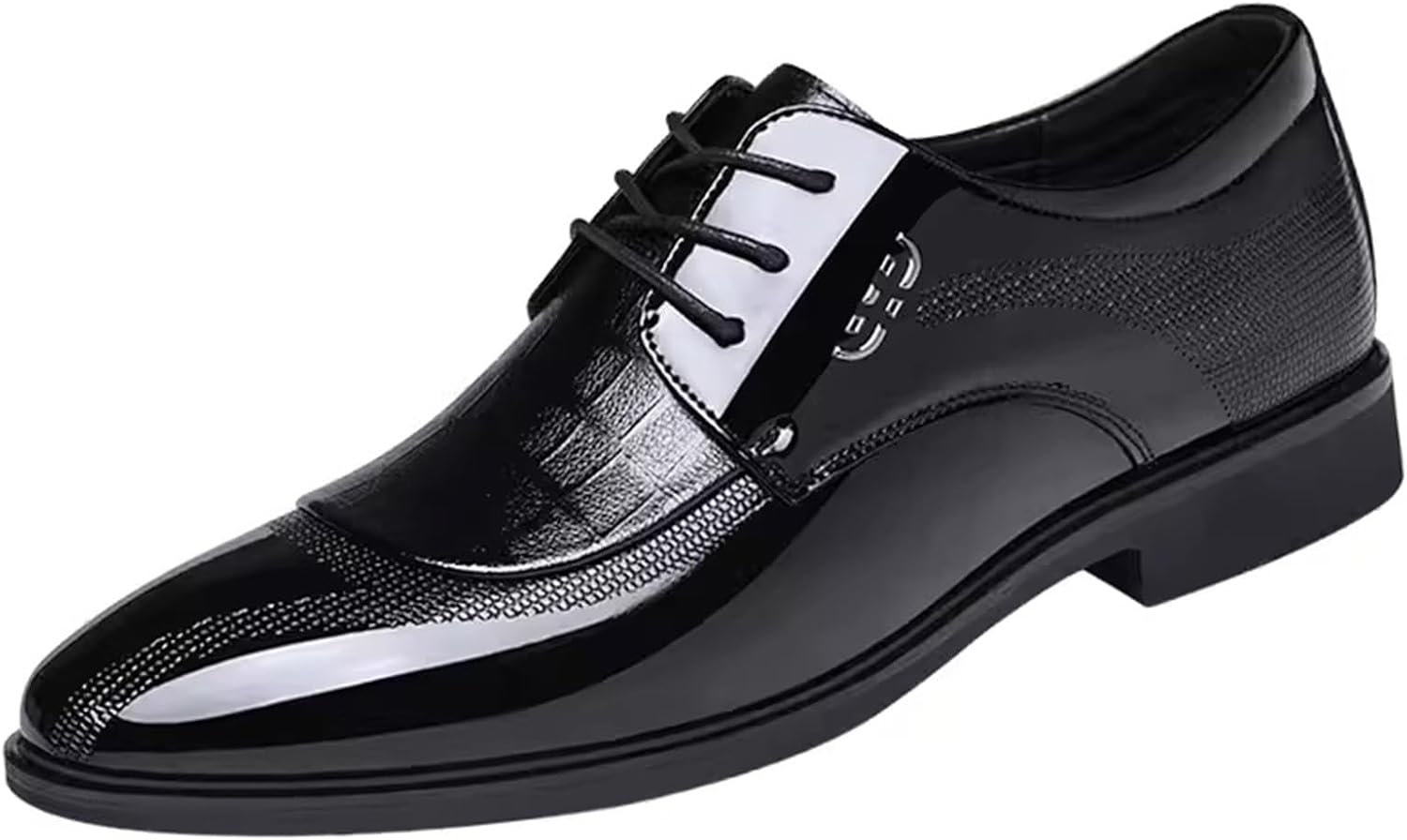 

Мужские классические туфли KYOESCAI Комфортные деловые туфли Современные дерби Шнурованные оксфорды, черный