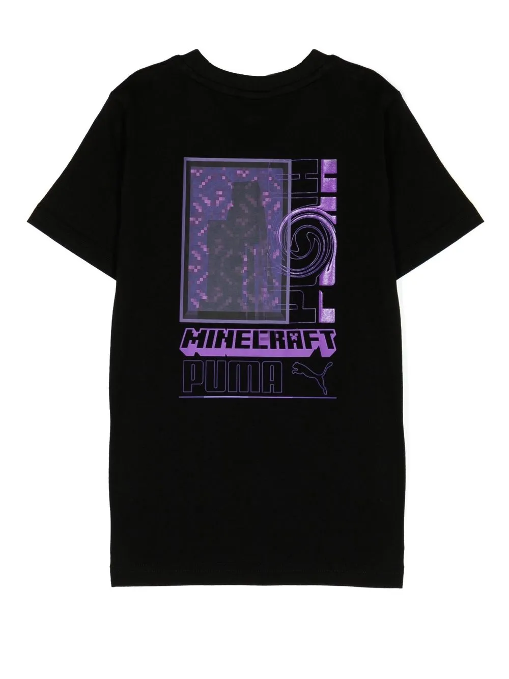 Футболка с принтом из коллаборации с MINECRAFT Puma Kids, черный — фото 2