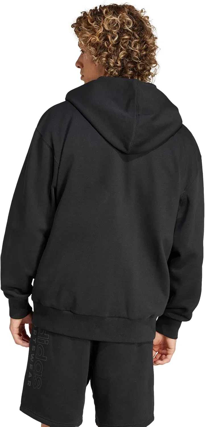 Толстовка Adidas All Szn Fleece с молнией, черный — фото 3