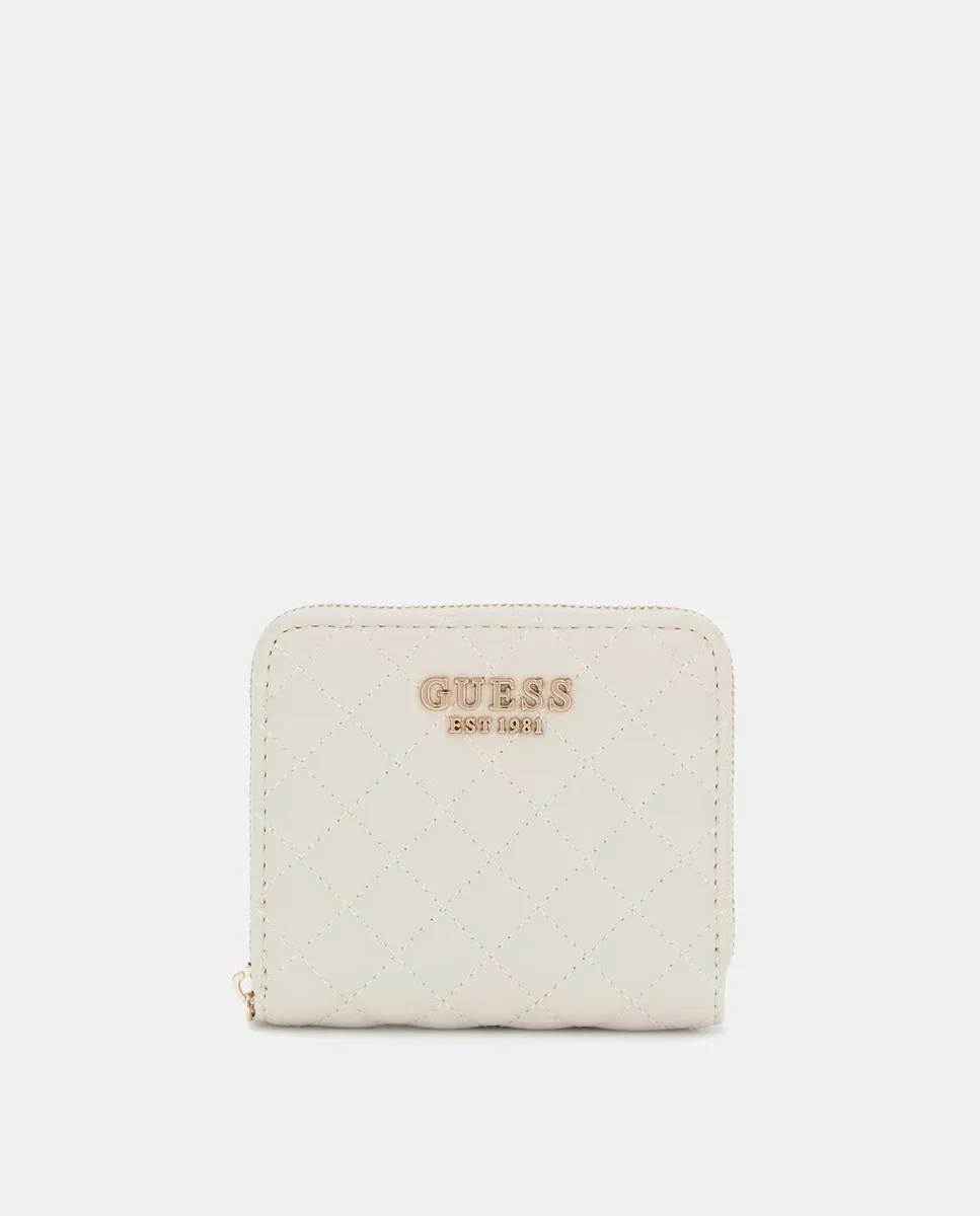 

Маленький женский кошелек для монет на молнии Guess, белый