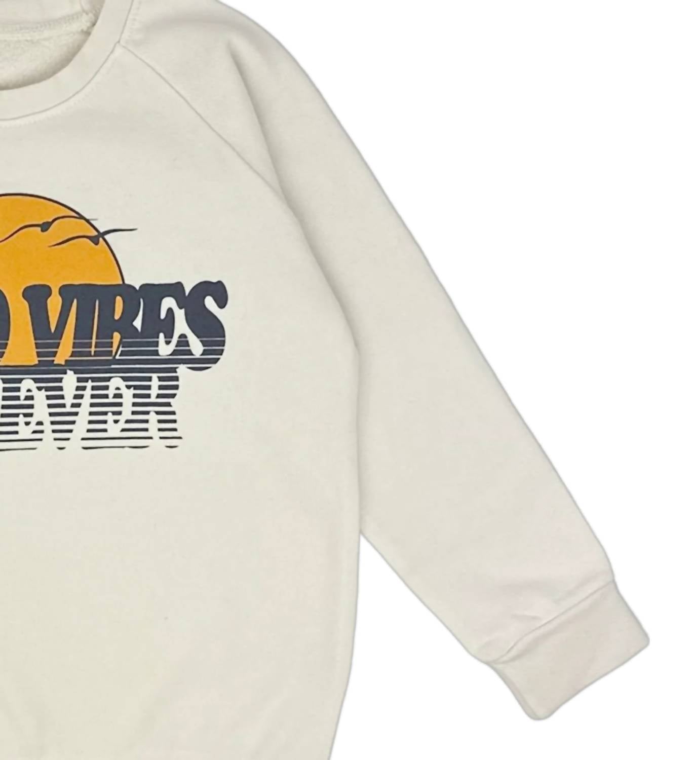TINY WHALES Детская толстовка Good Vibes Forever натурального цвета — фото 2
