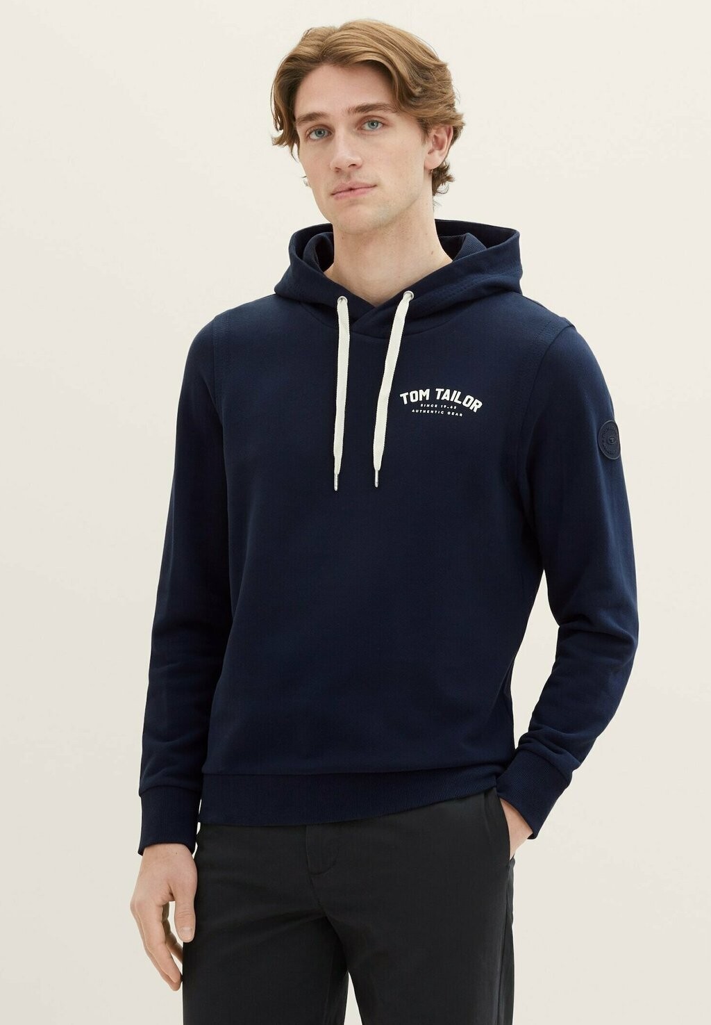

Толстовка MIT LOGO PRINT TOM TAILOR, темно-синий