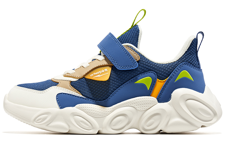 

Устойчивые к скольжению, устойчивые к истиранию, дышащие низкие детские повседневные кроссовки Dark Blue Smoke Blue Kids' ERKE KIDS, Tibeкоричневый Deep синий/синий