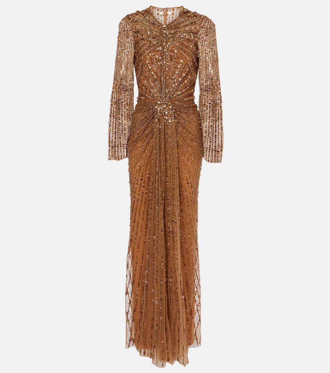 

Аня, украшенное платье Jenny Packham, бронзовый
