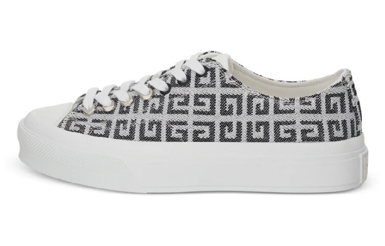 

Туфли женские Givenchy City Canvas Low-top, черный / белый