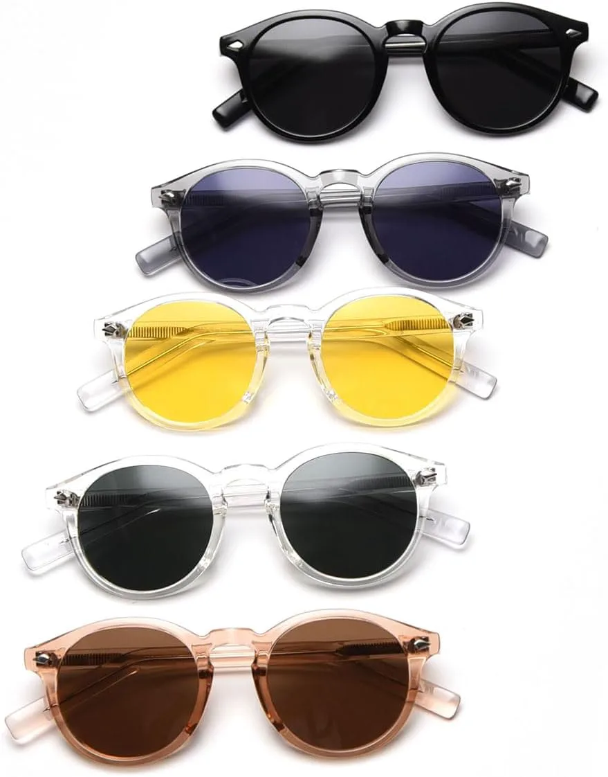 

Женские солнцезащитные очки с круглой оправой Tr90 UV400, мужские поляризованные солнцезащитные очки в корейском стиле с ацетатными дужками weiyuchen, Brown